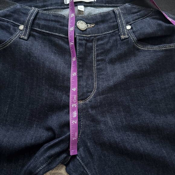 Paige Skyline Boot Jeans Women's Sz 10 30 Blue Dark wash Bootcut Mid Rise Boho - Picture 10 of 16